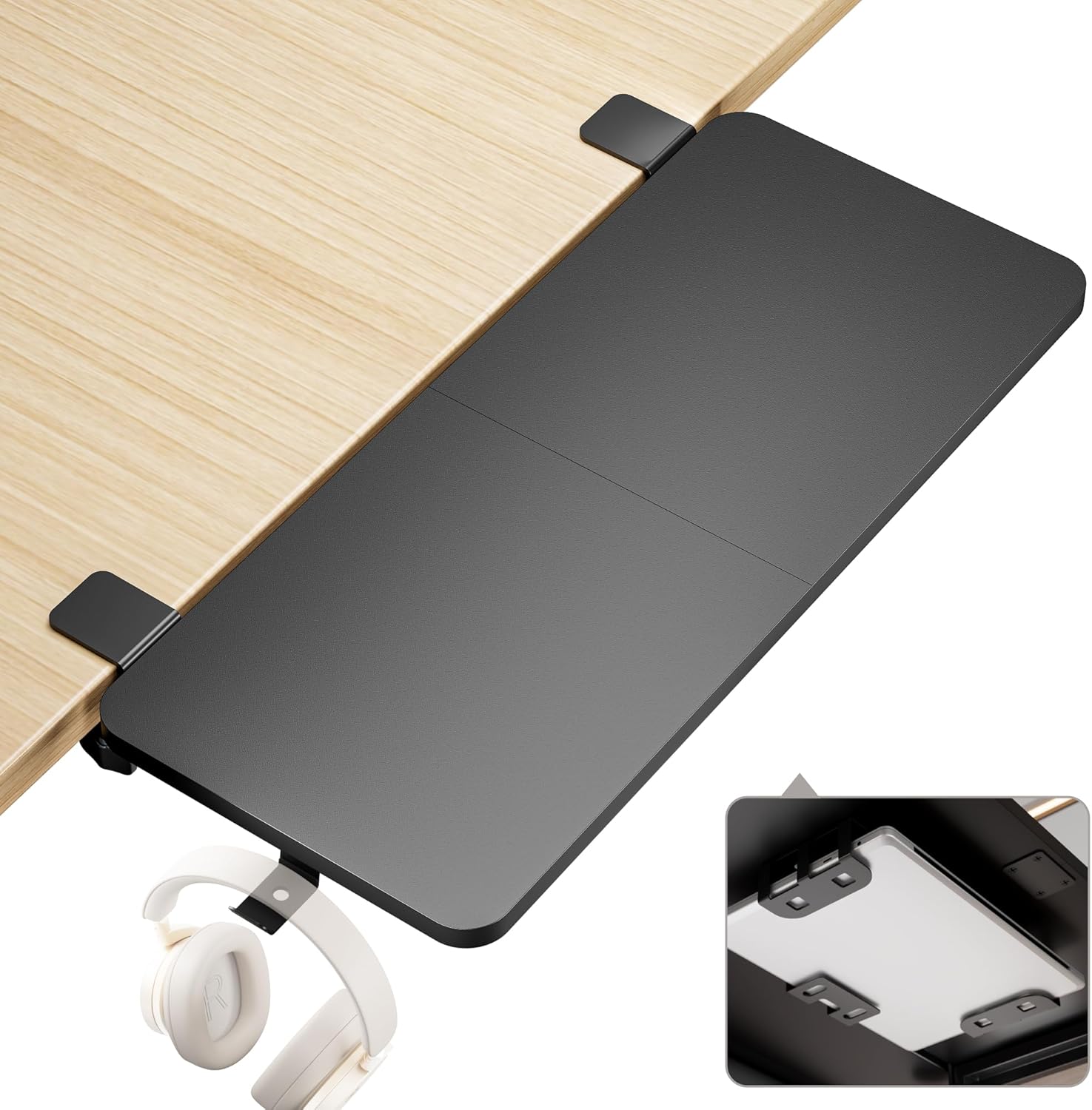 Maximize Desk Space with PEGZONE Clamp-On Shelf