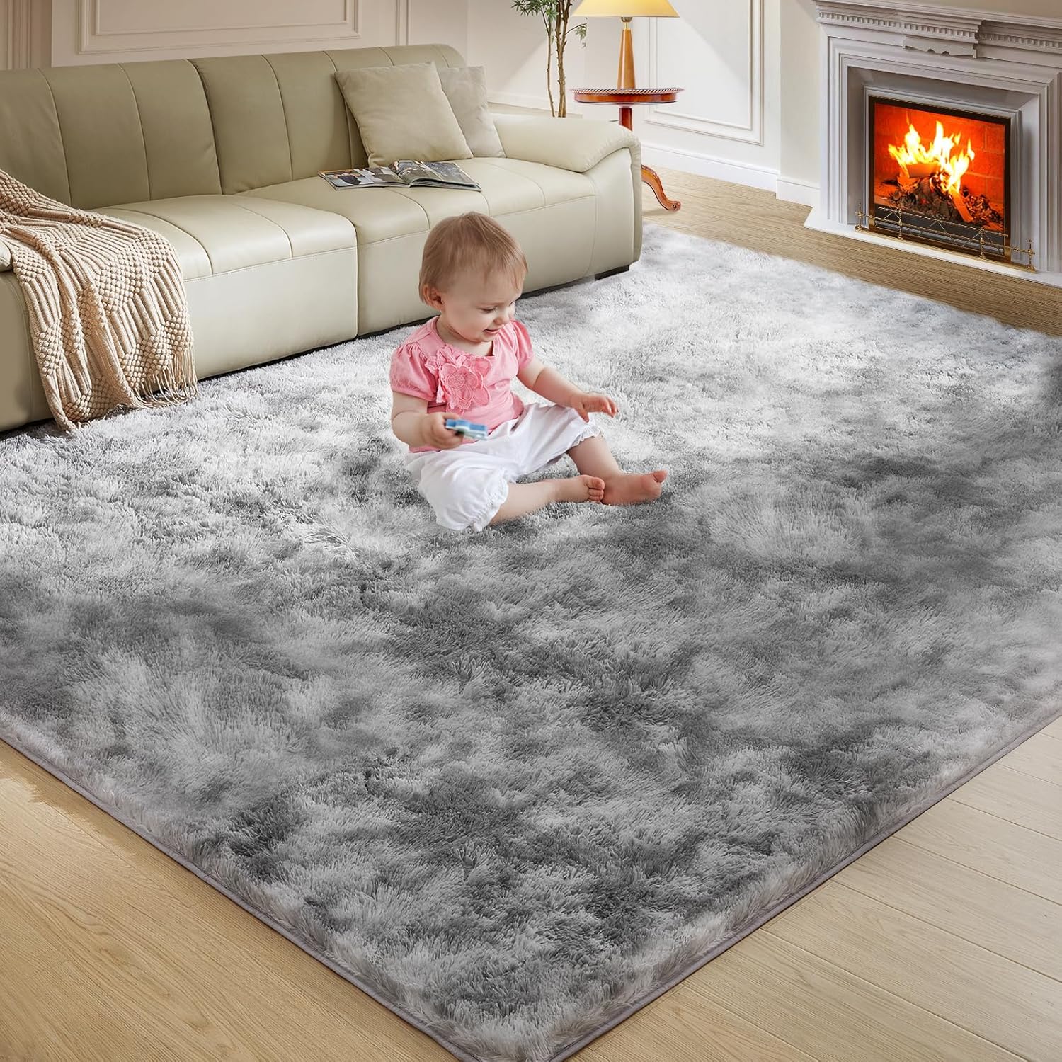Ultra Soft Rug for Living Room - Fluffy Shag Area Rug