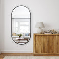 Full Length Wall Mirror 48in x 24in - Gold Oval Framed Vanity Mirror