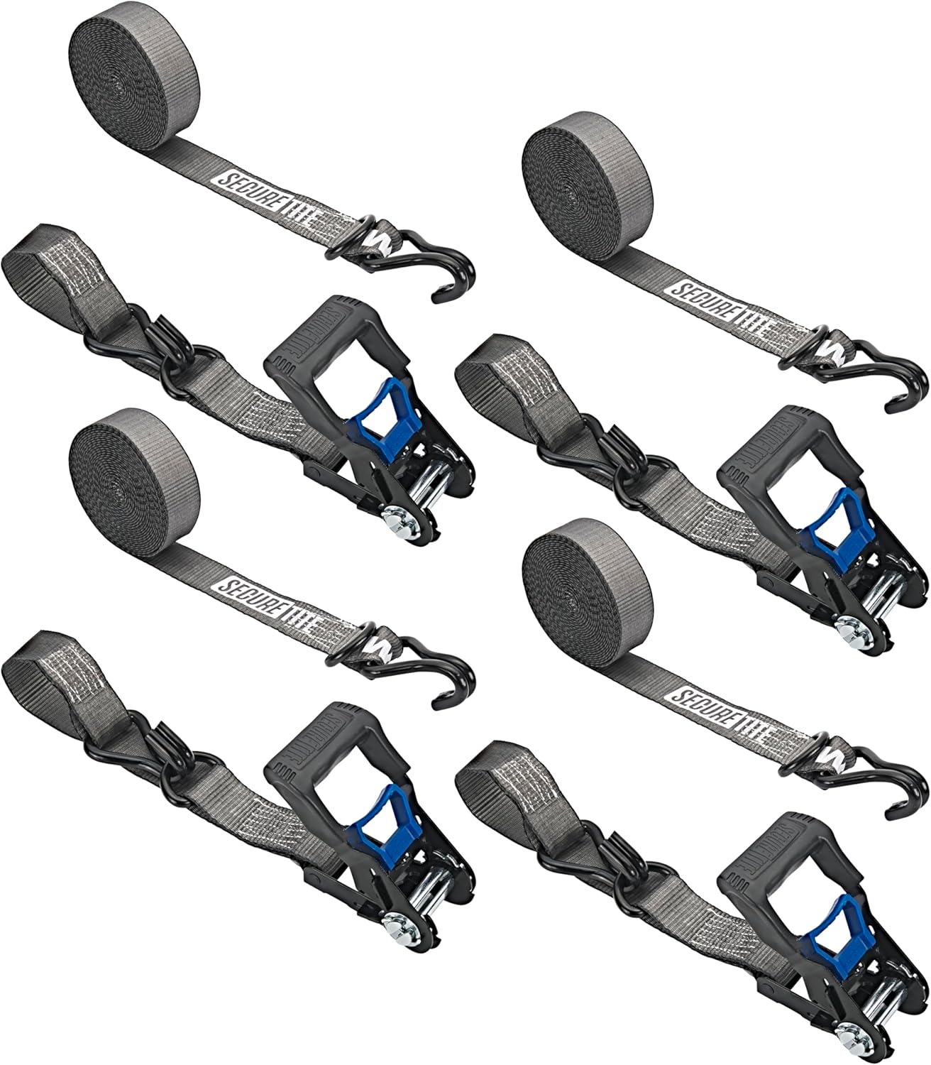 Secure Tite 1-1/2 x 20 Tie Down Ratchet Straps for Cargo