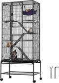 VEVOR 69in Rolling Metal Ferret Cage for Small Animals