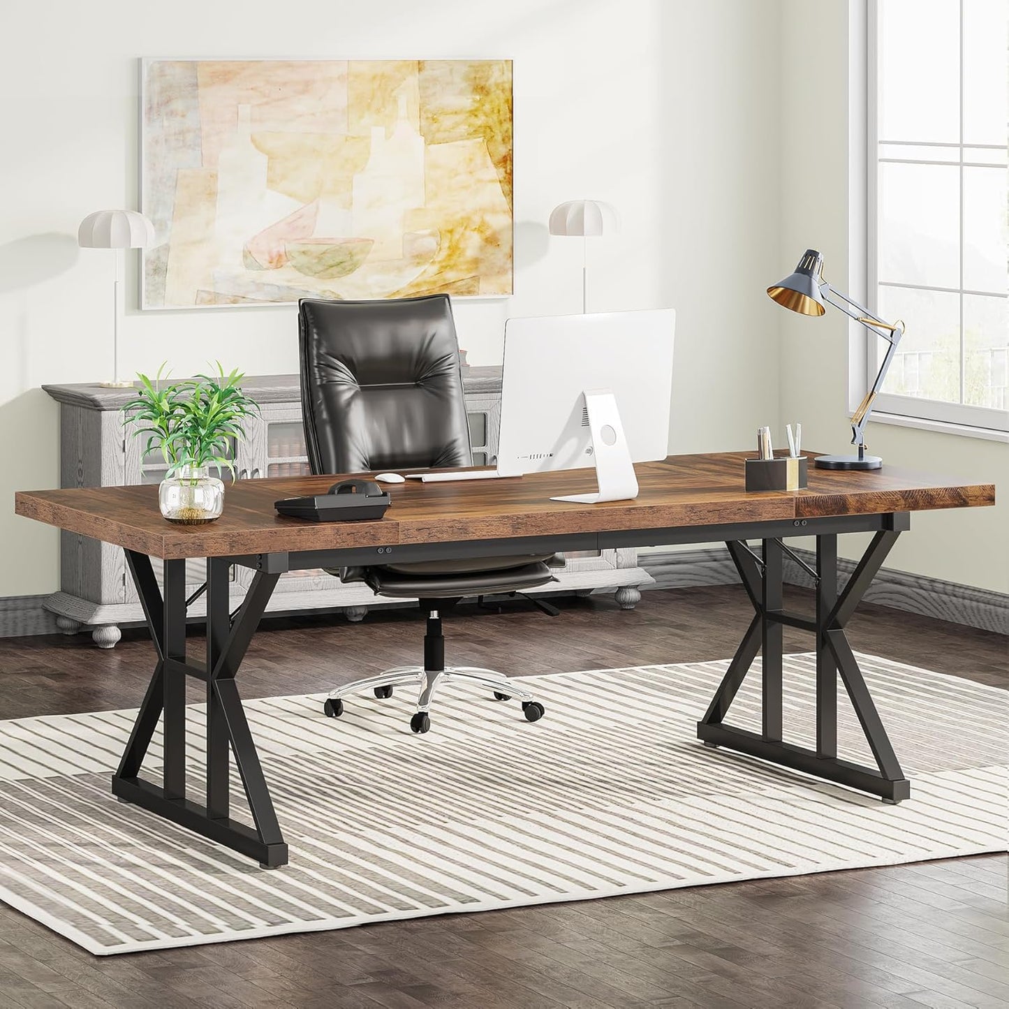 Tribesigns 70.8-Inch Executive Desk - Sleek & Spacious Workspace