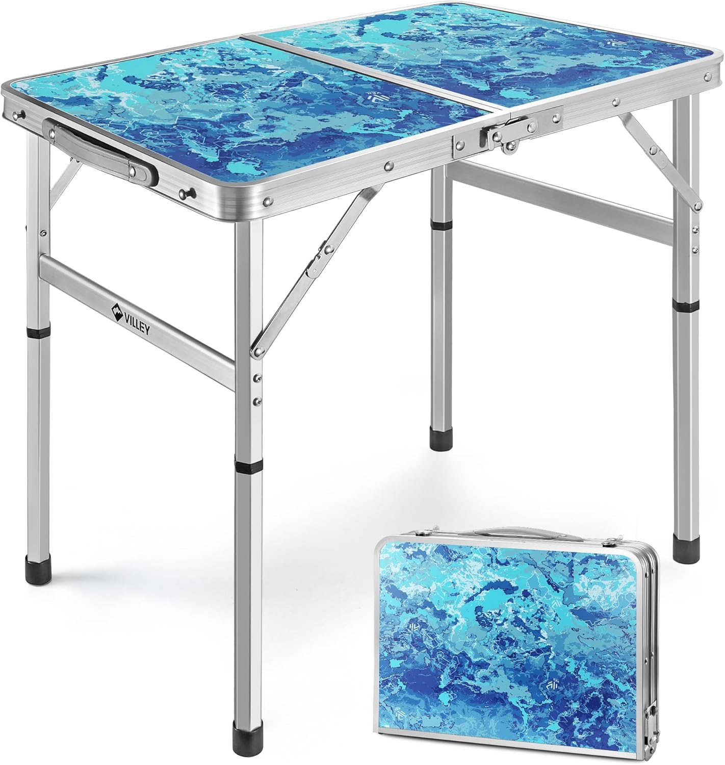 VILLEY Portable Folding Camping Table for Outdoor Adventures