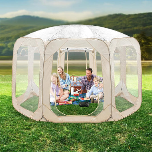 Spacious 12'x12' Transparent Dome Tent