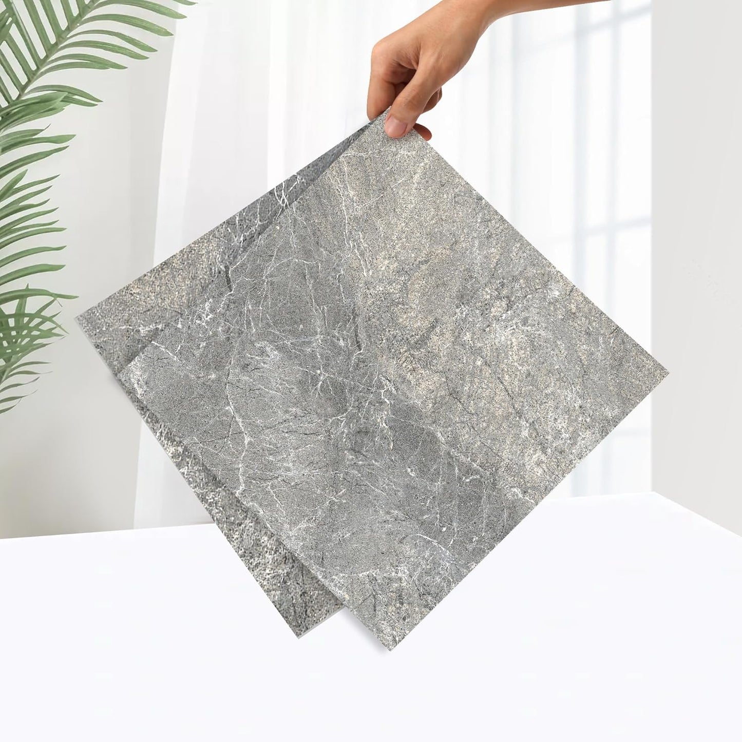 Lareko 60 Pieces Peel and Stick Vinyl Floor Tiles for Easy DIY