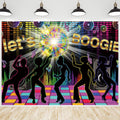 Discos Backdrop Back to 70s 80s 90s Lets Boogie Glitter Ball Neon