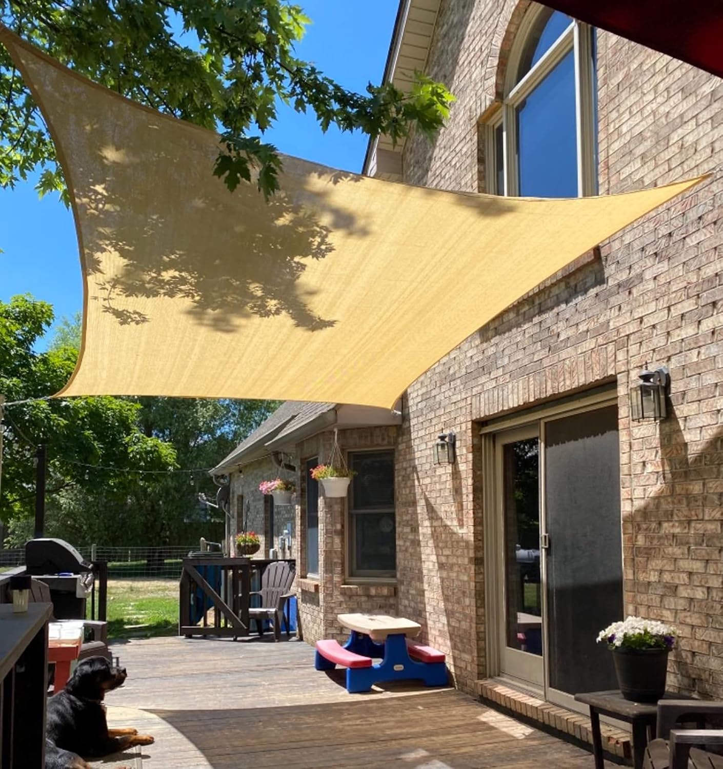 Patio Sun Shade Sail Canopy 16ft x 24ft Rectangle UV Block