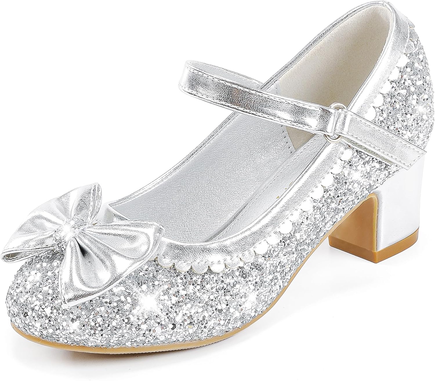 Princess Shoes High Heel Toddler Girls Dress Shoes with Bowknot