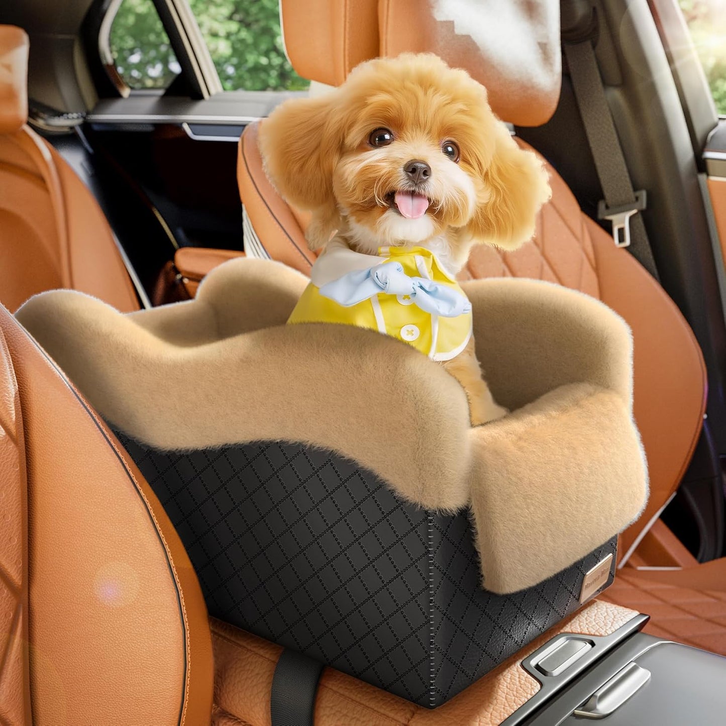 Portable Small Dog Seat for Car - Luxury Console Booster