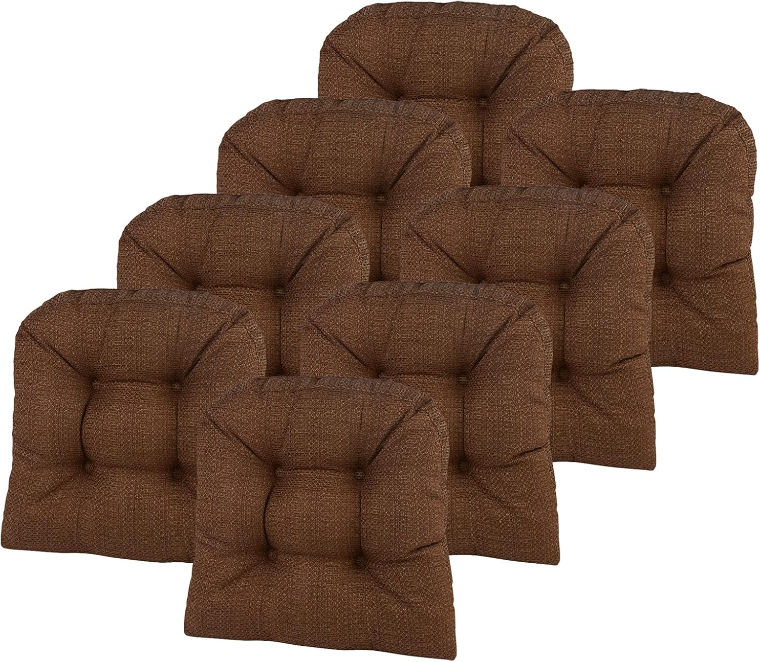 Klear Vu Gripper Overstuffed Non-Slip Dining Chair Cushions