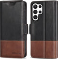 KEZiHOME Galaxy S23 Ultra Case Genuine Leather Wallet - RFID