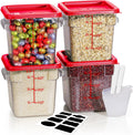 4QT NSF Food Storage Containers 8 PCS Set - Clear Commercial Stackable
