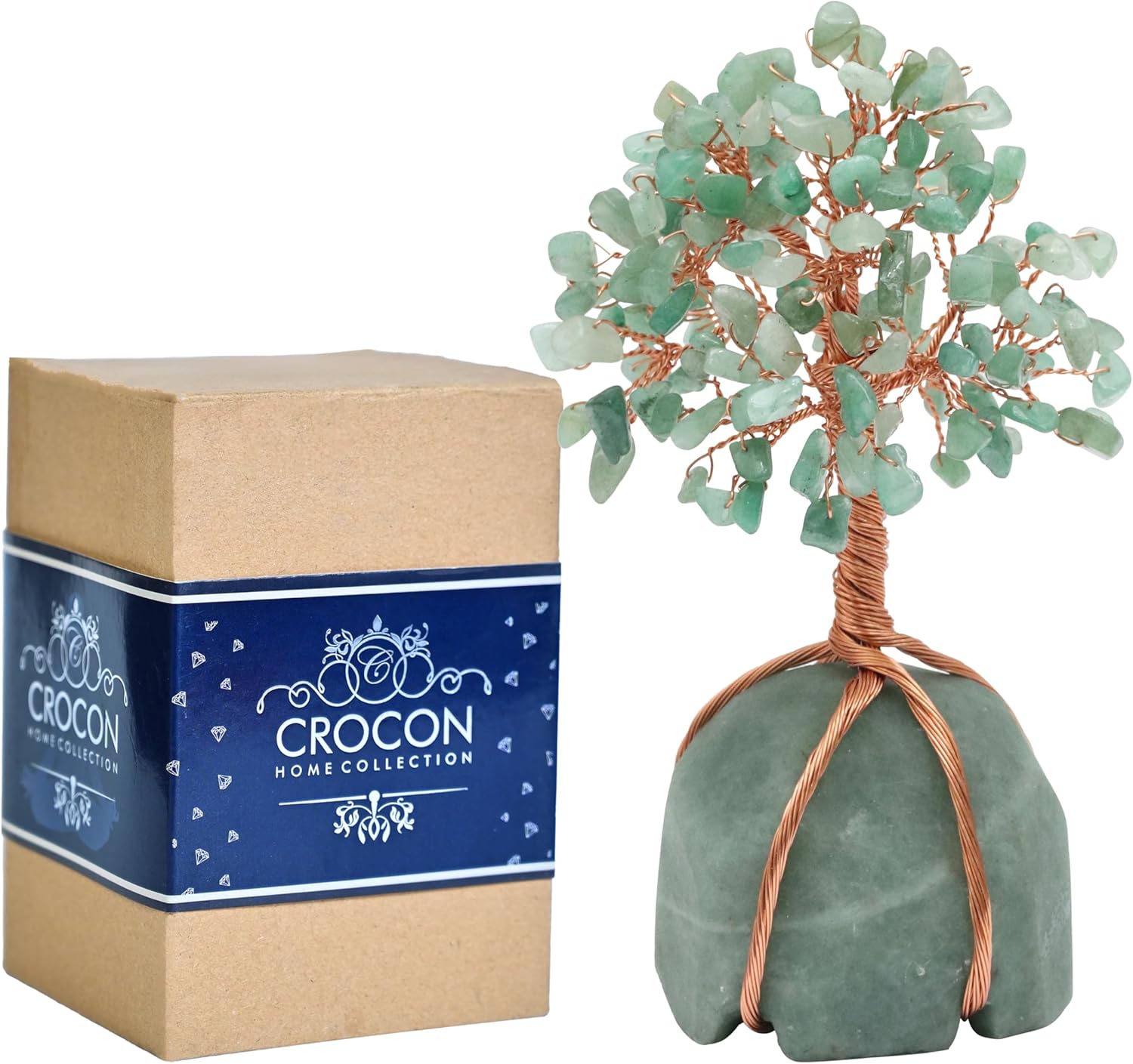 Green Aventurine Crystal Tree of Life for Positive Energy