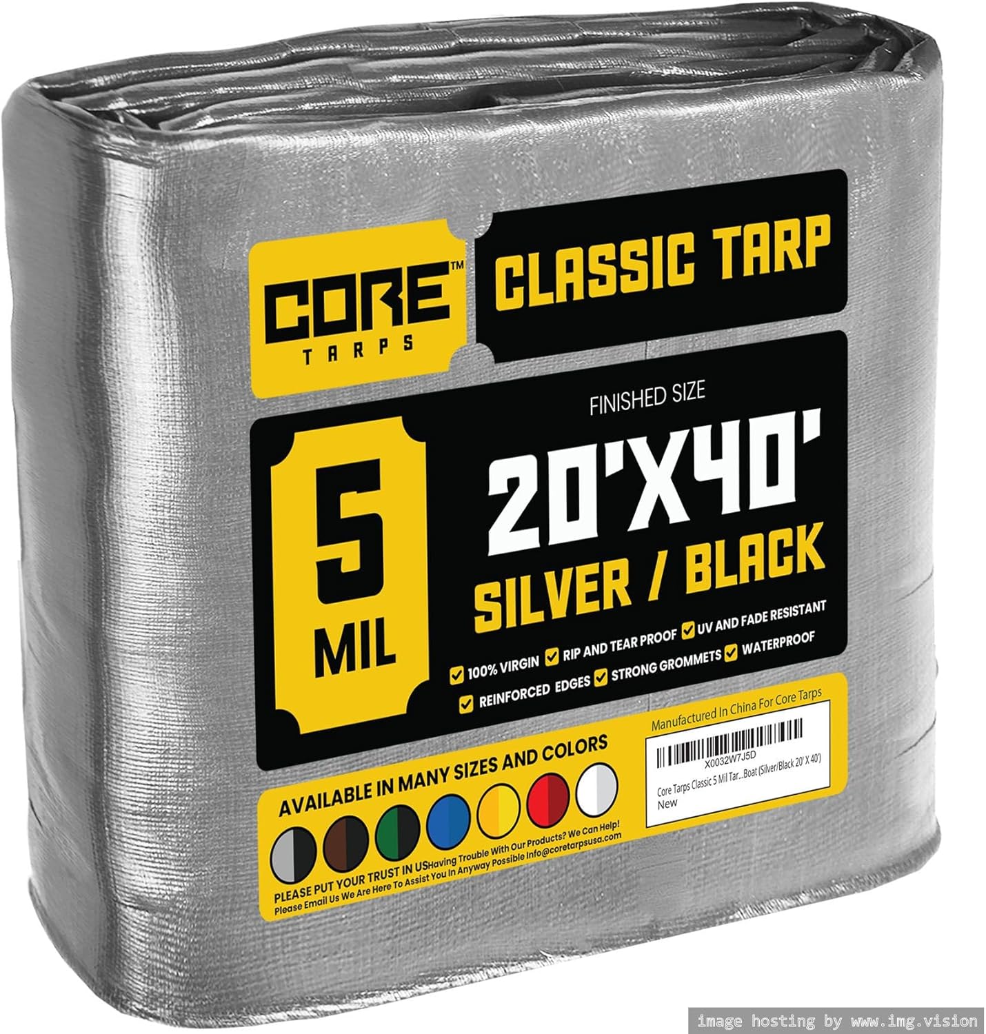 Core Tarps Classic 5 Mil Tarp Cover for All Weather Needs