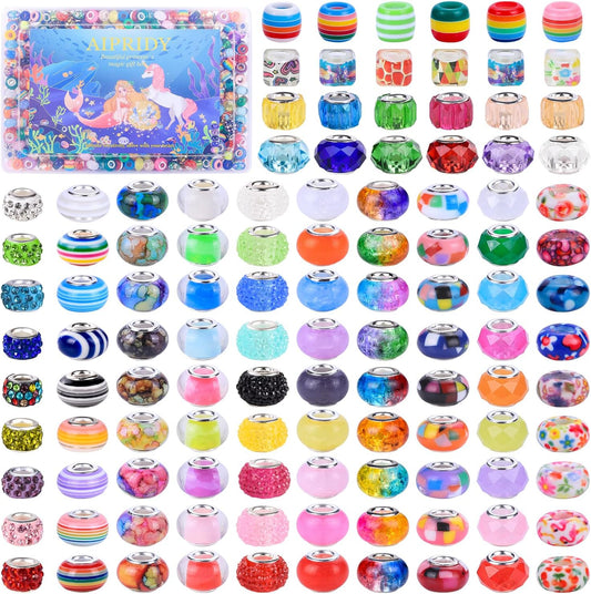 650 Pieces Assorted European Craft Beads for DIY Jewelry Making
