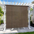 KANAGAWA Outdoor Roller Shade 7ft x 8ft Mocha - Cordless Patio Privacy