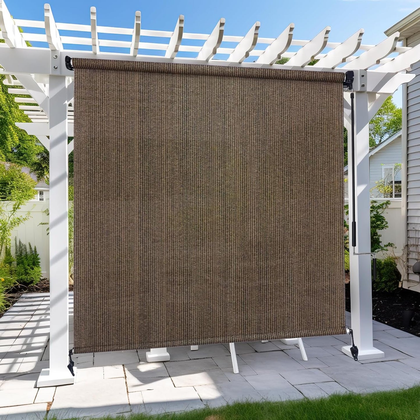 KANAGAWA Outdoor Roller Shade 7ftX8ft for Patio and Pergola
