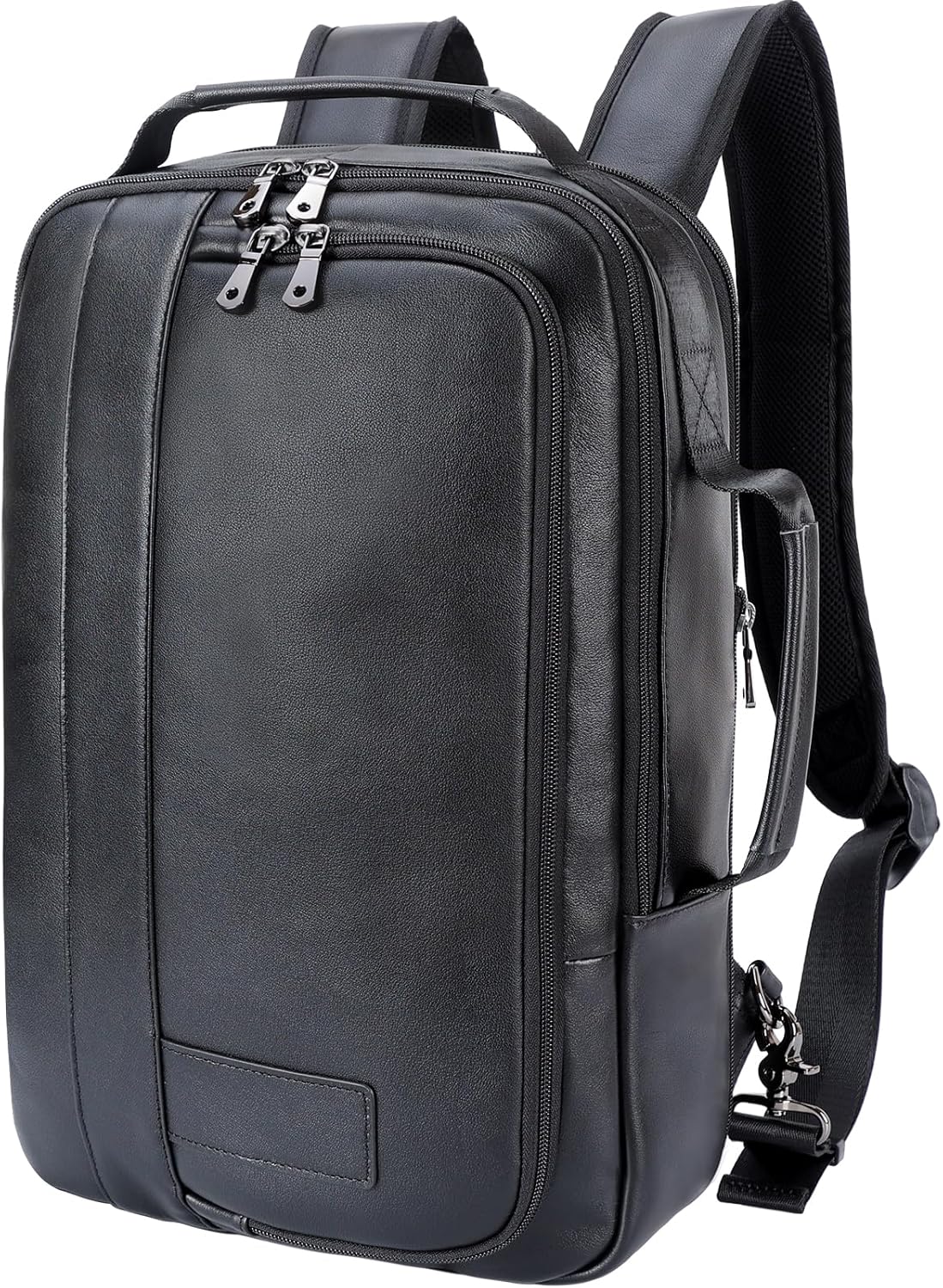 Masa Kawa Slim Leather 15.6 Laptop Backpack for Men - Expandable