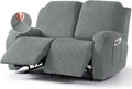 Timeles Recliner Loveseat Cover Oversized Light Gray - Stretch Fit