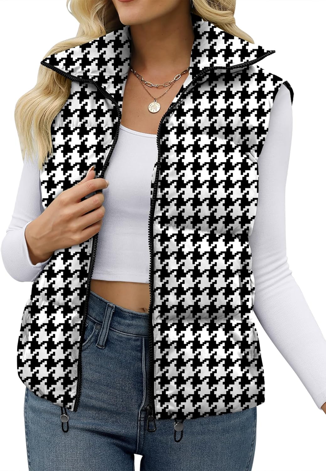 Women's Crop Puffer Vest Lightweight Sleeveless Jacket 2025