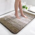 Coffee Microfiber Bath Rug 36x24 - Soft, Absorbent Gradient Stripe