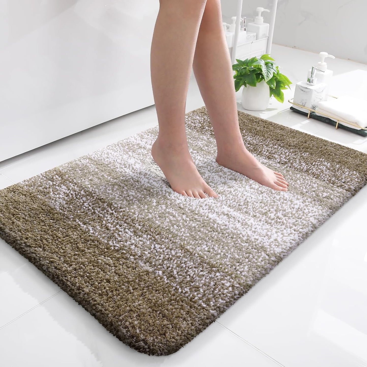 OLANLY Extra Soft Microfiber Bathroom Rugs Mat for Home Decor