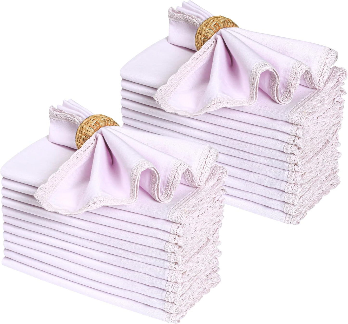 Elegant 18x18 Inch Cloth Napkins Set of 24 for Dining Events