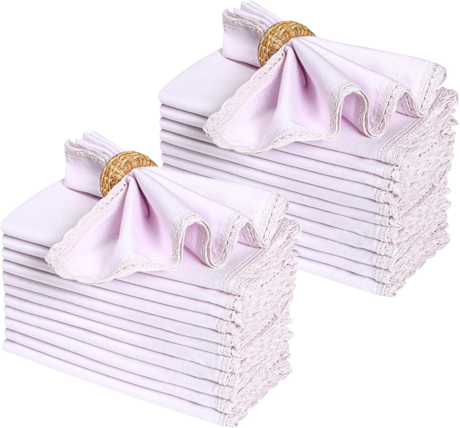 Elegant 18x18 Inch Cloth Napkins Set of 24 for Dining Events