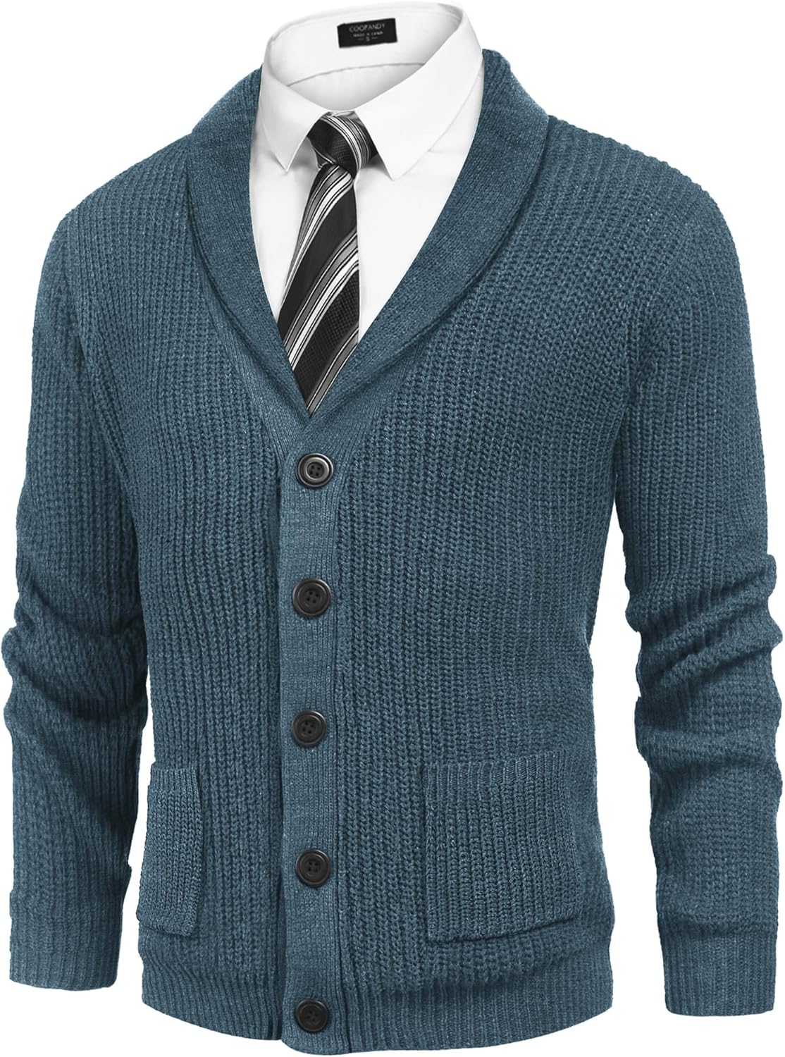 COOFANDY Men's Shawl Collar Cardigan Sweater for All Occasions