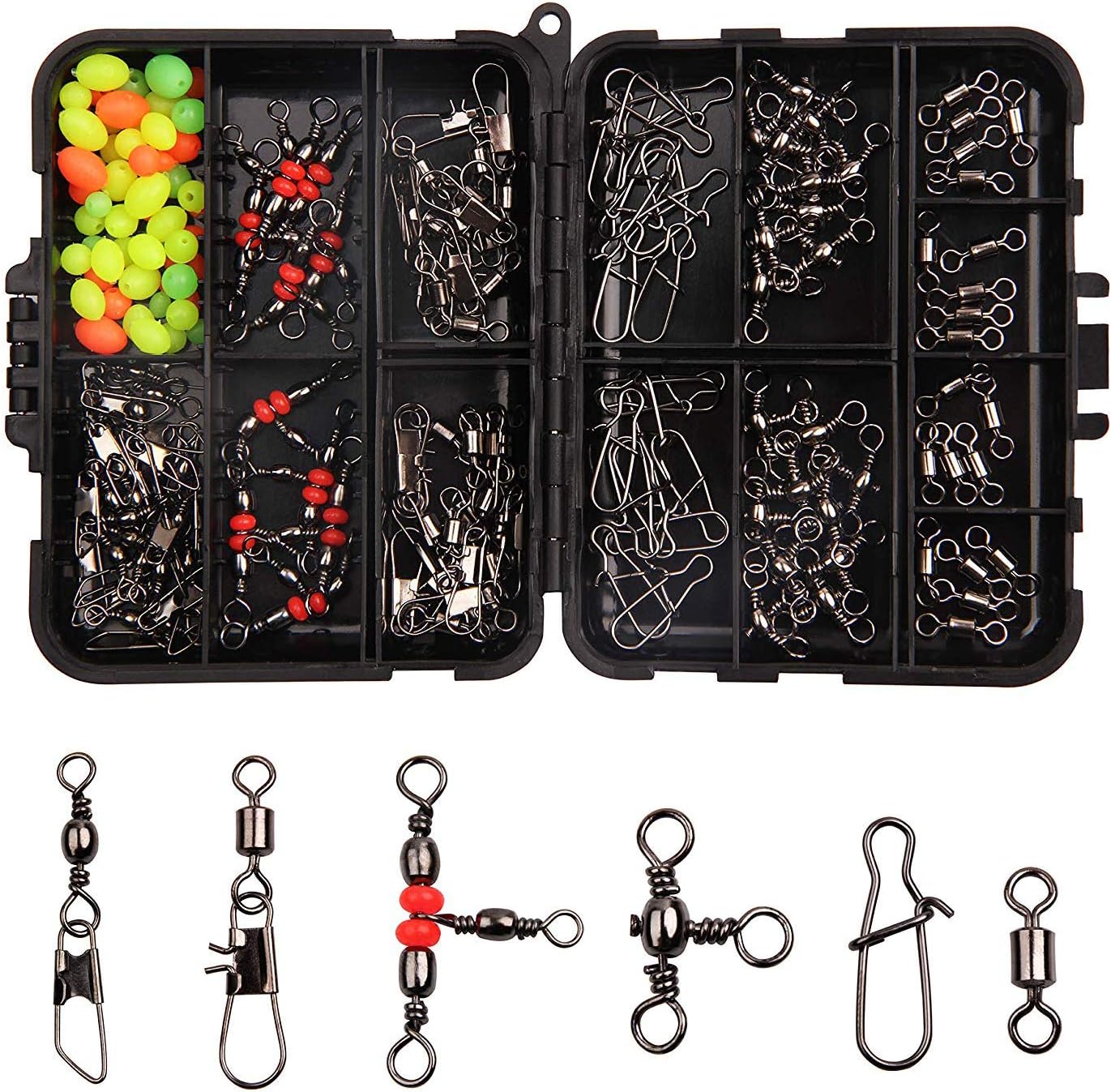 JSHANMEI 140pc Fishing Swivels Kit - Ultimate Tackle Box