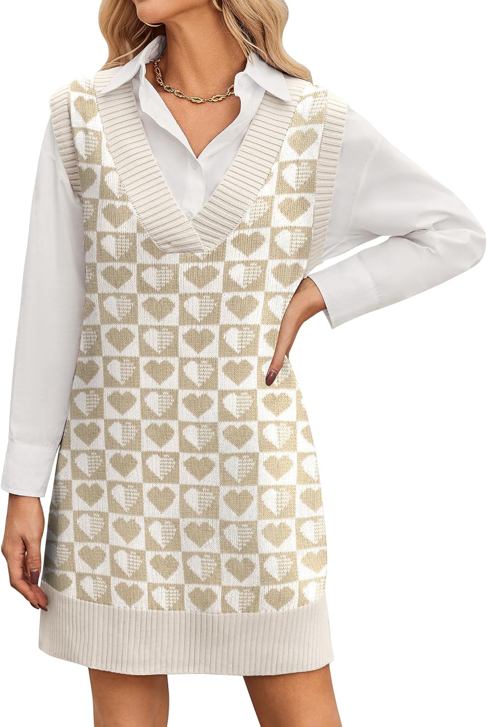 Zeagoo Women's Fall Sweater Vest Dress for Stylish Comfort