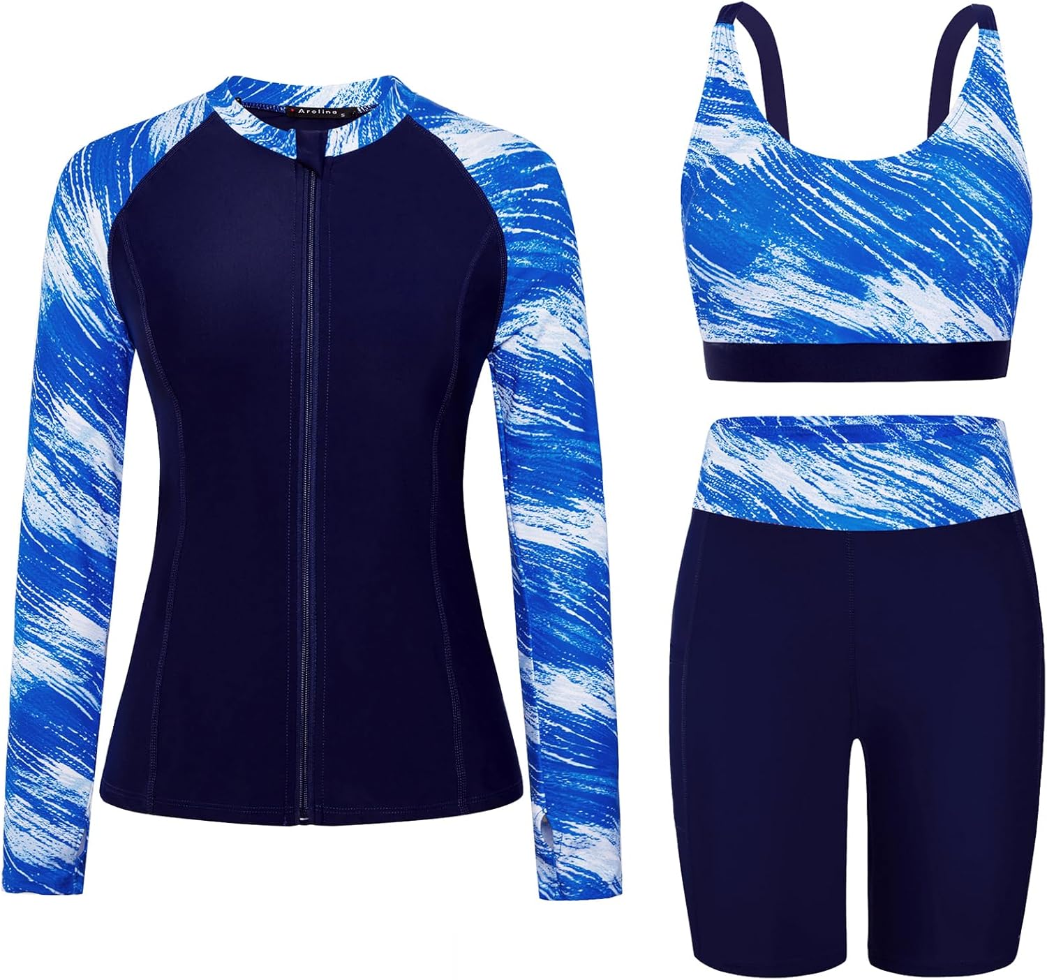 Arolina Womens Rash Guard Long Sleeve Swim Shirts for Sun Safety