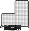 Portable L-Screen Baseball 7x7ft with Wheels - Protective Pitching