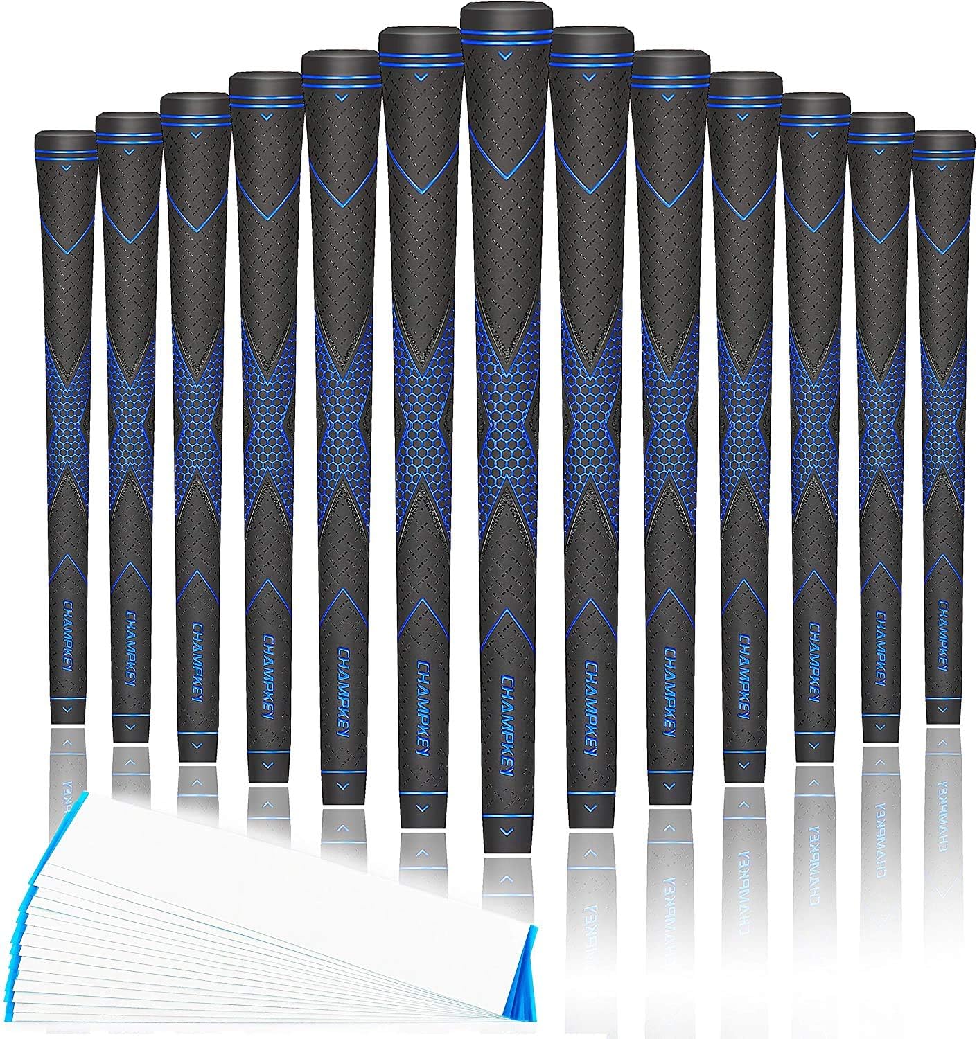 CHAMPKEY Premium Rubber Golf Grips | Superior Traction & Feedback