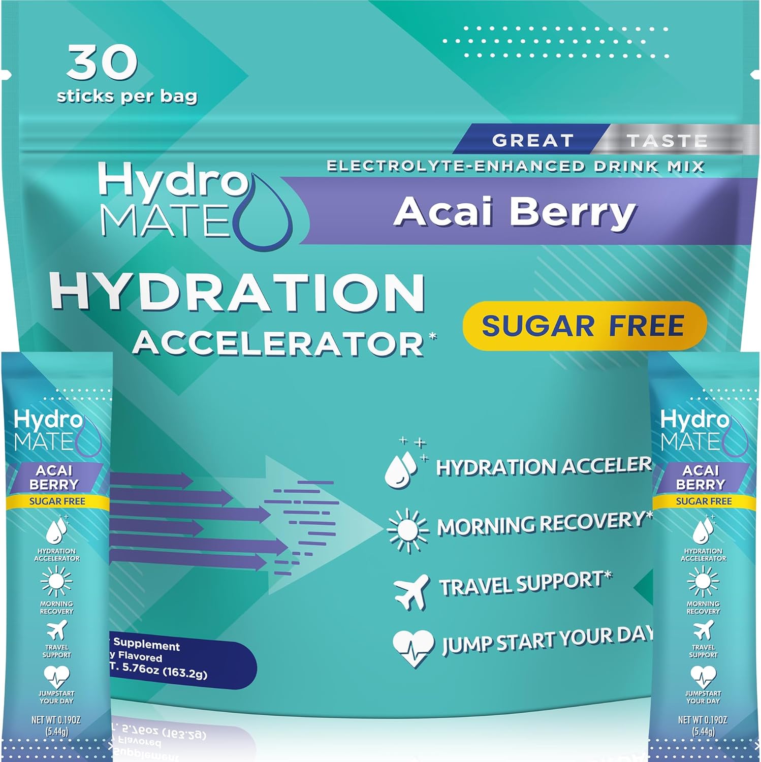 Electrolyte Powder Hydration Packets for Daily Energy & Recovery