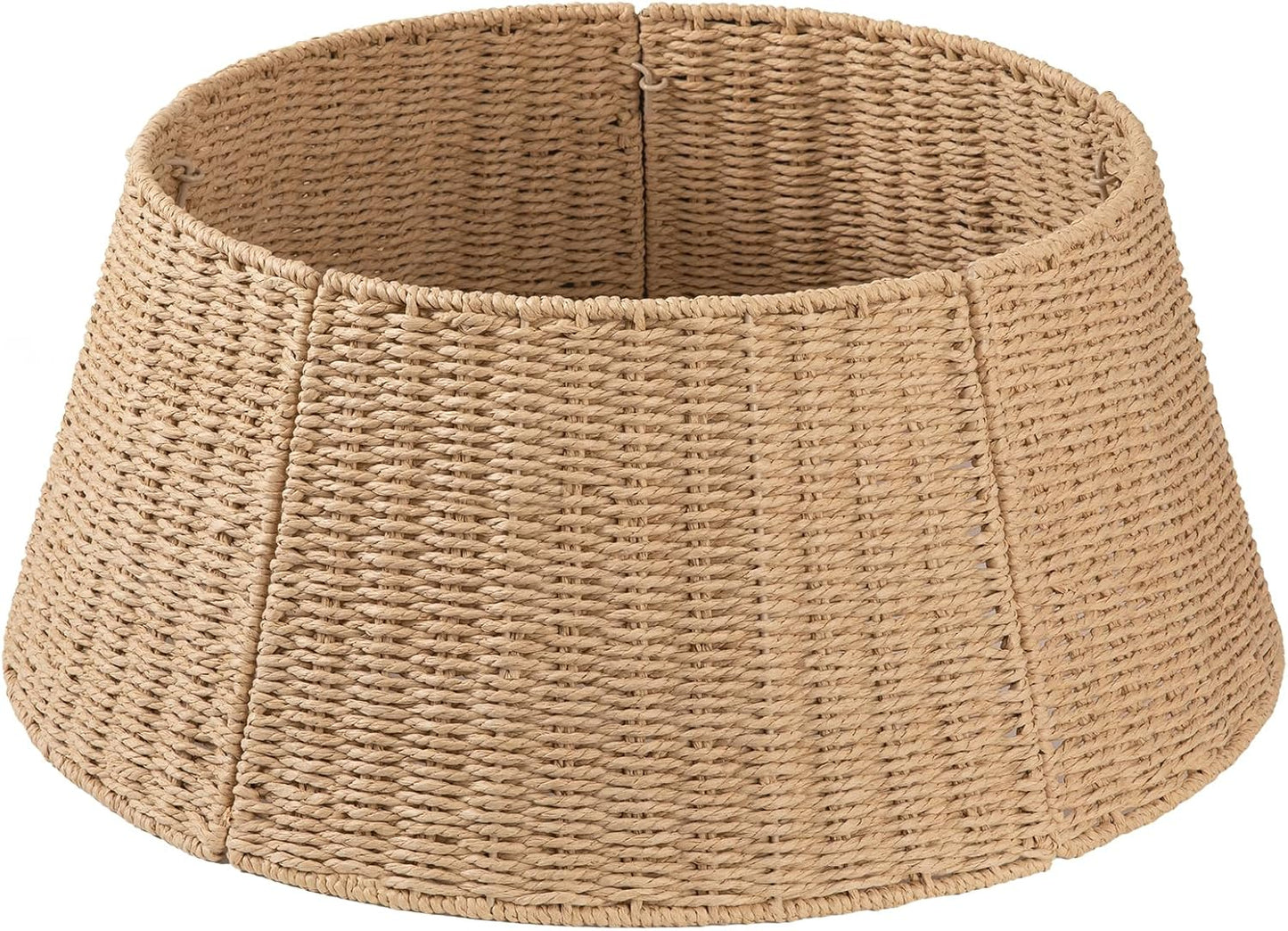 OIAHOMY Christmas Tree Collar - Wicker Holiday Tree Skirt