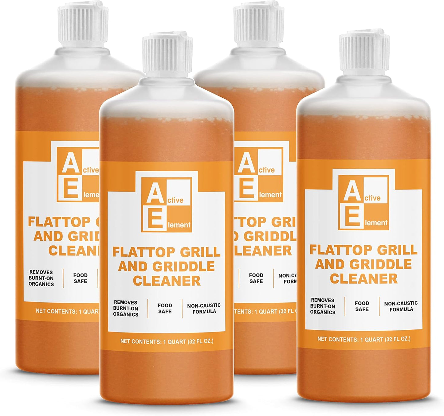 Flat Top Grill Cleaner 32 fl oz Pack of 4 for Spotless Grilling