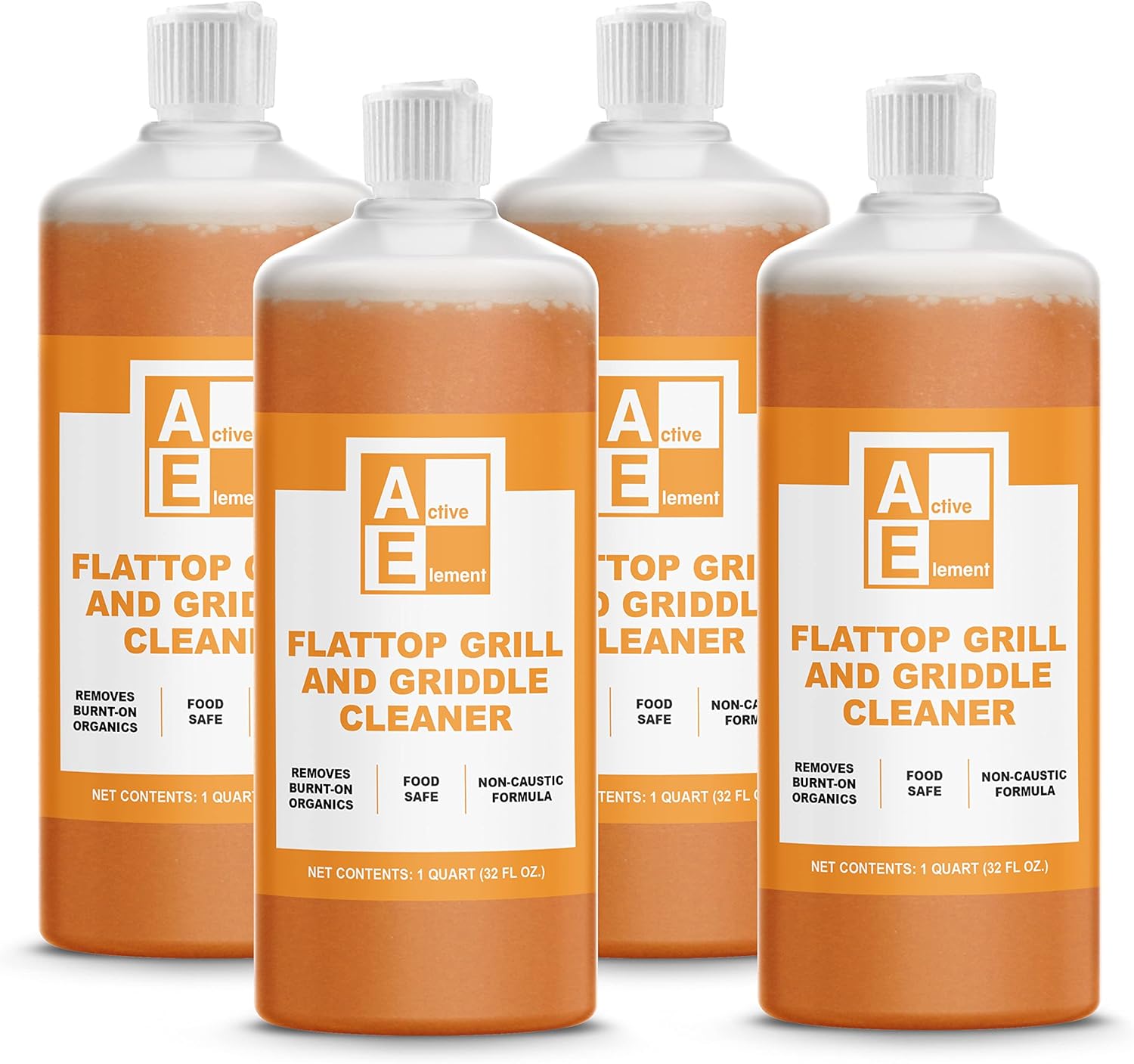Flat Top Grill Cleaner 32 fl oz Pack of 4 for Spotless Grilling
