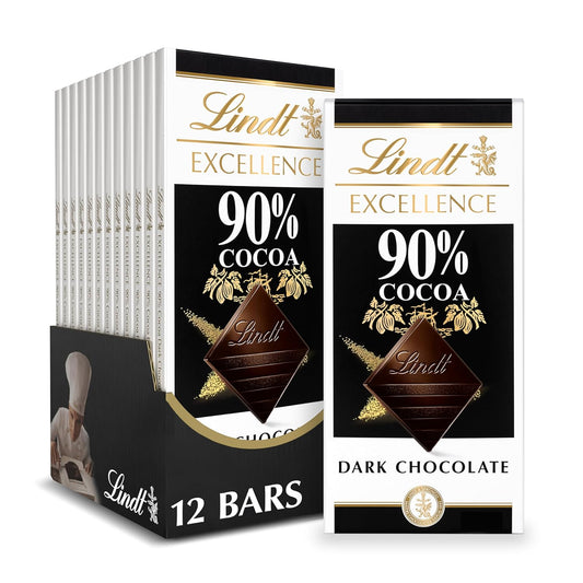 Lindt EXCELLENCE 90% Cocoa Dark Chocolate Bar - Rich Flavor