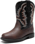 DREAM PAIRS Toddler Cowboy Boots Kids Western Square Toe - Durable