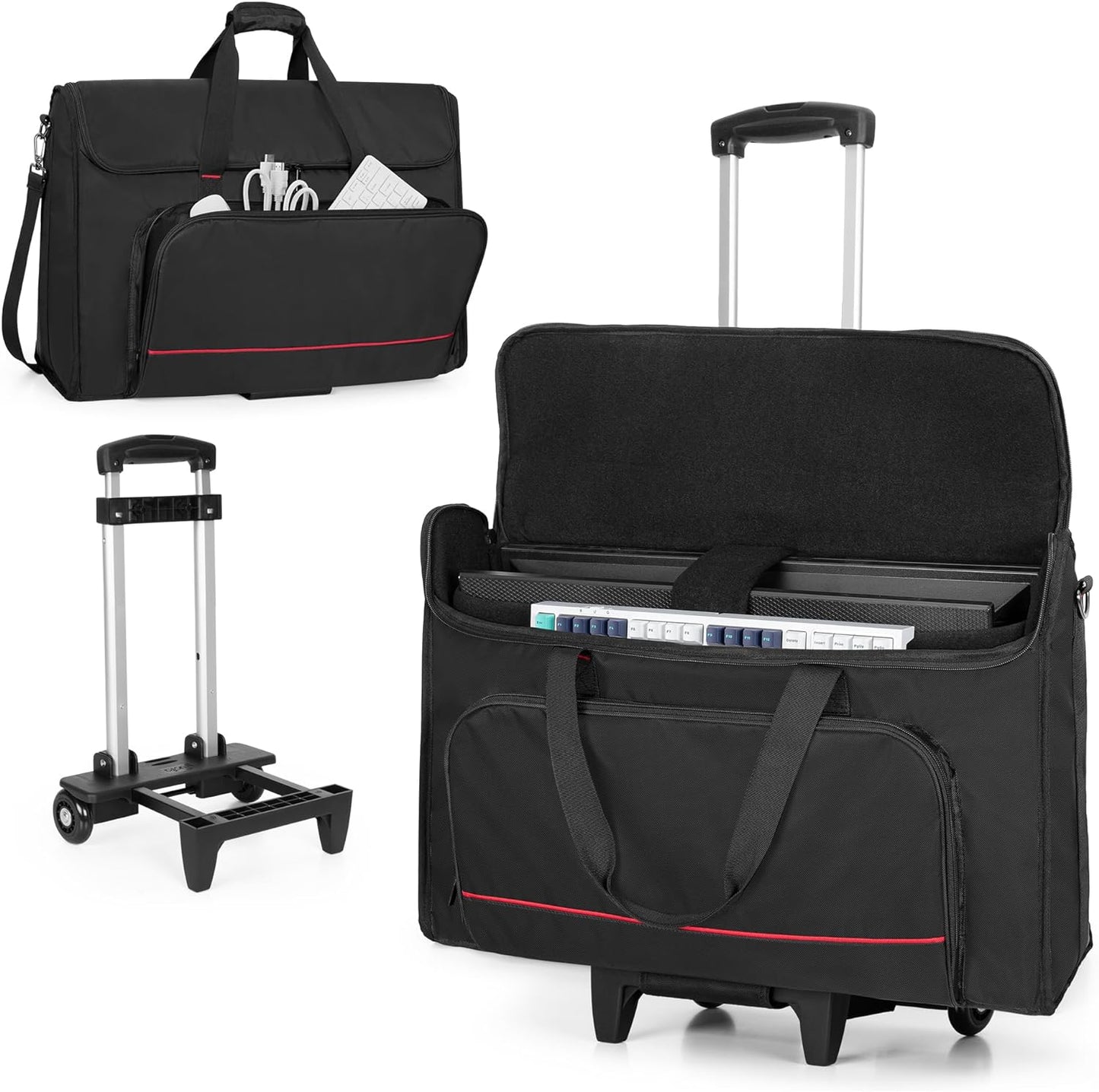Trunab Rolling Monitor Carry Case for 24 Inch Monitors