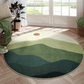6ft Round Rugs for Living Room - Soft Washable Non-Slip Circle Rug