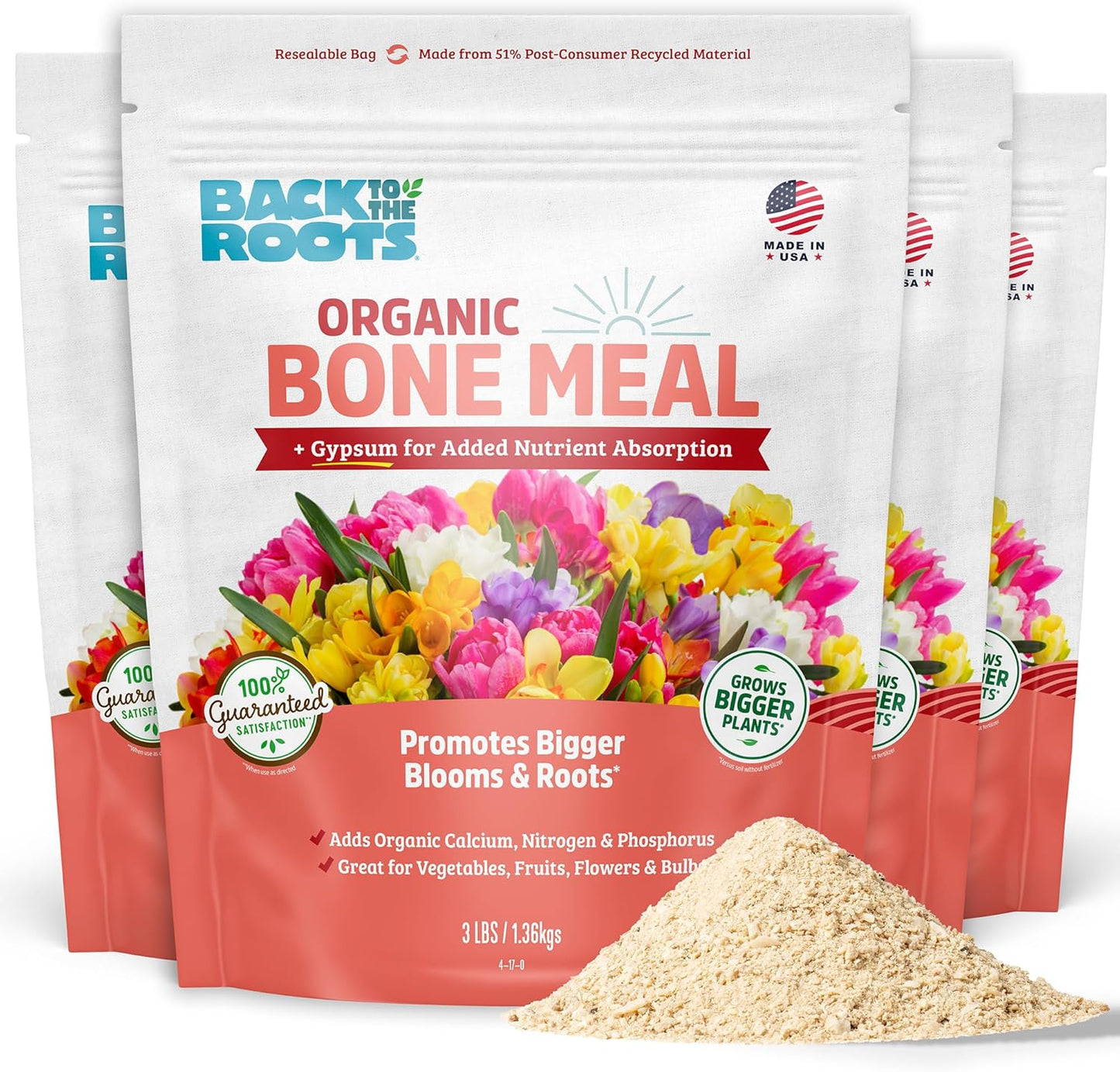 Organic Bone Meal with Gypsum for Nutrient-Rich Gardening