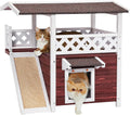 Outdoor Cat House Weatherproof 2-Story - Spacious Multi-Cat Shelter