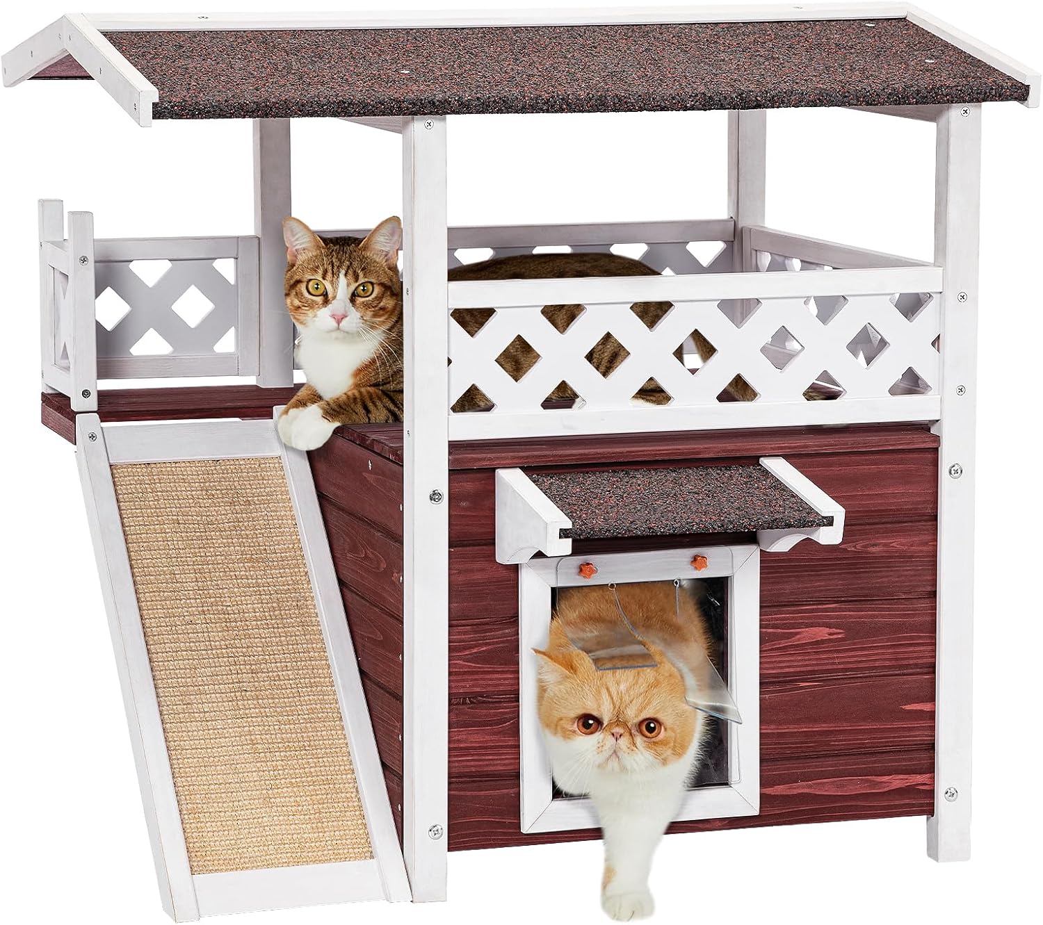 Petsfit Outdoor Cat House Weatherproof for Multi Cats Comfort