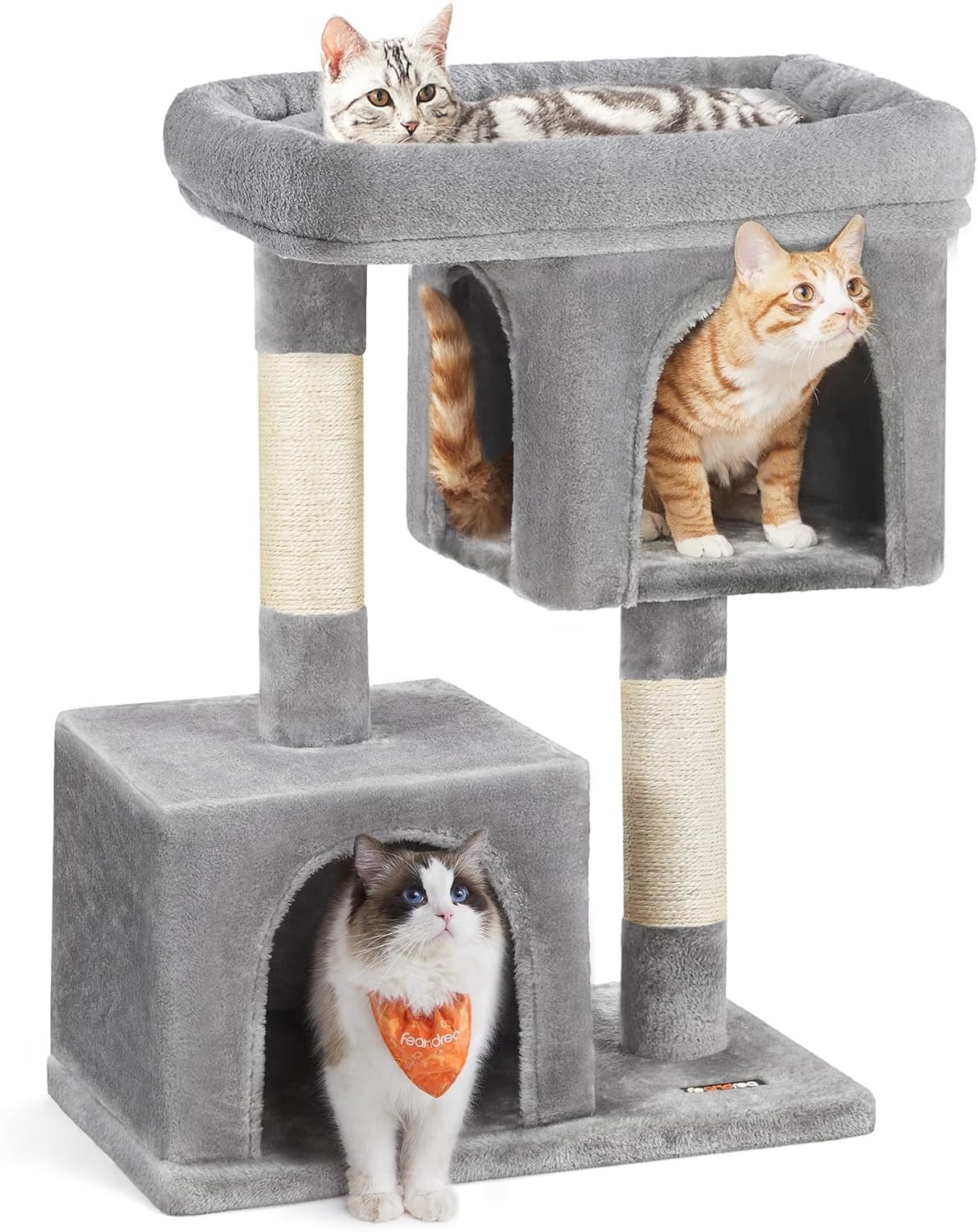 Feandrea Cat Tree for Large Cats with Spacious Perch and Caves