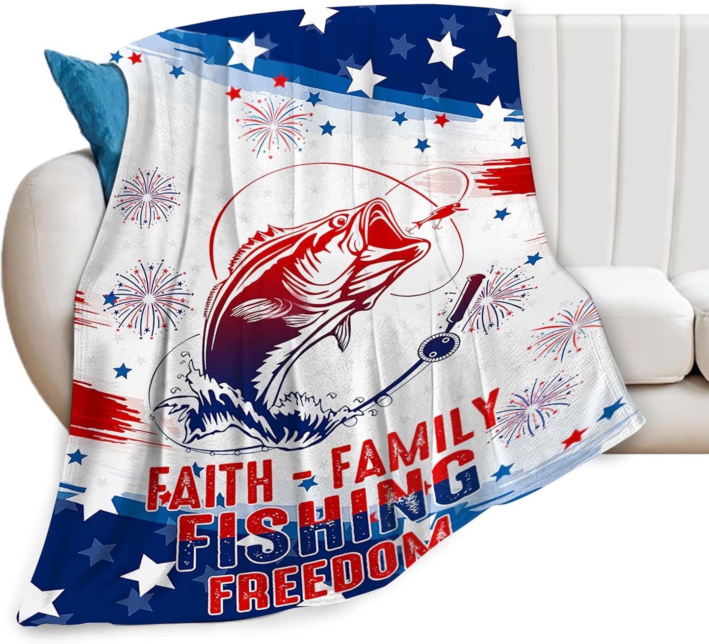 Cozy Fisherman's Fleece Blanket - Perfect Fishing Gift!