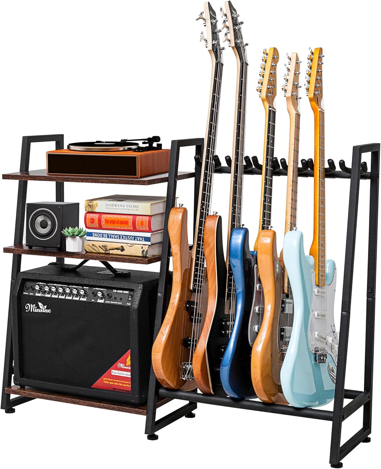 Multi-Guitar Amp Stand for 4 to 6 Guitars - Adjustable Rack