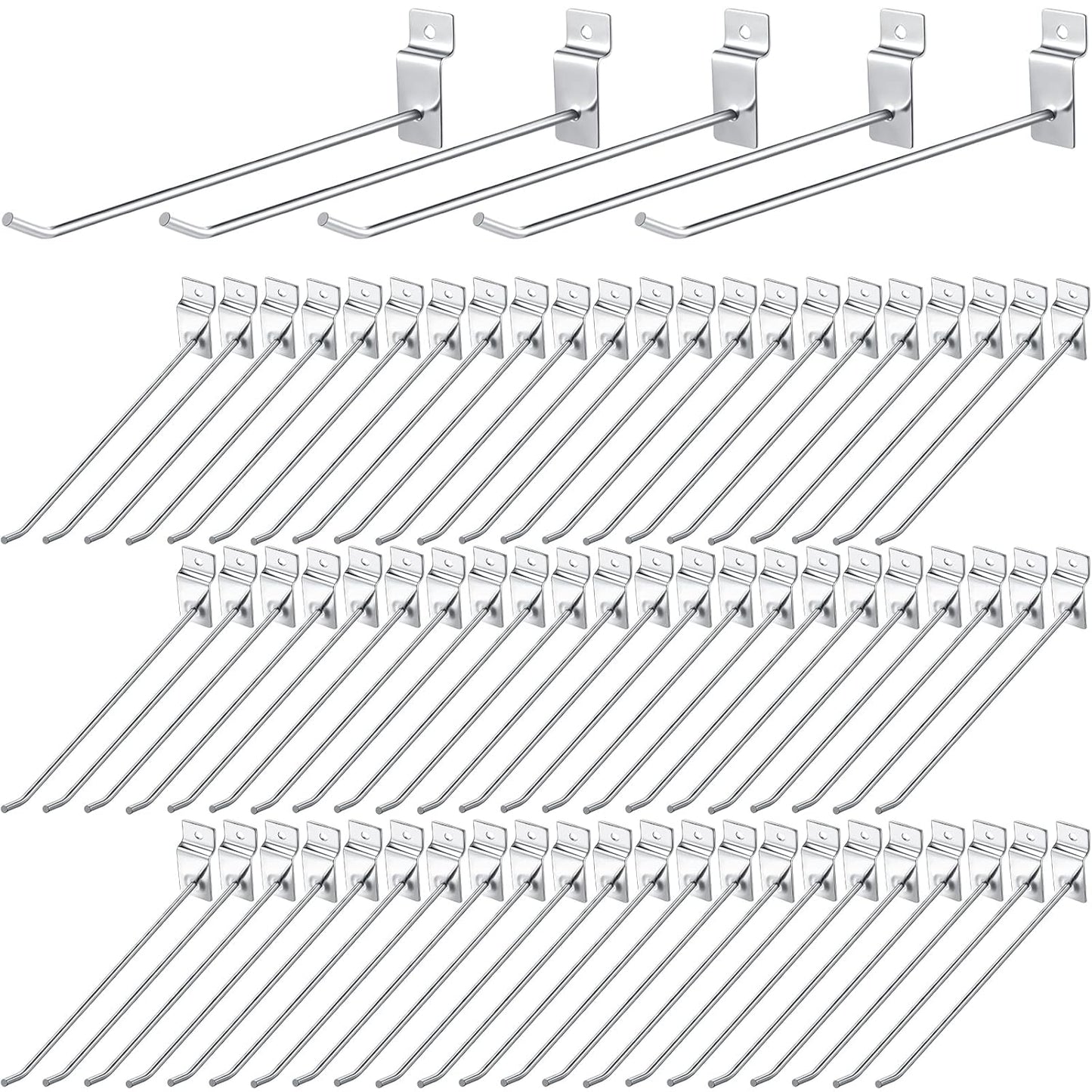 Moxweyeni 100 Pcs Heavy Duty Slatwall Panel Hooks for Display