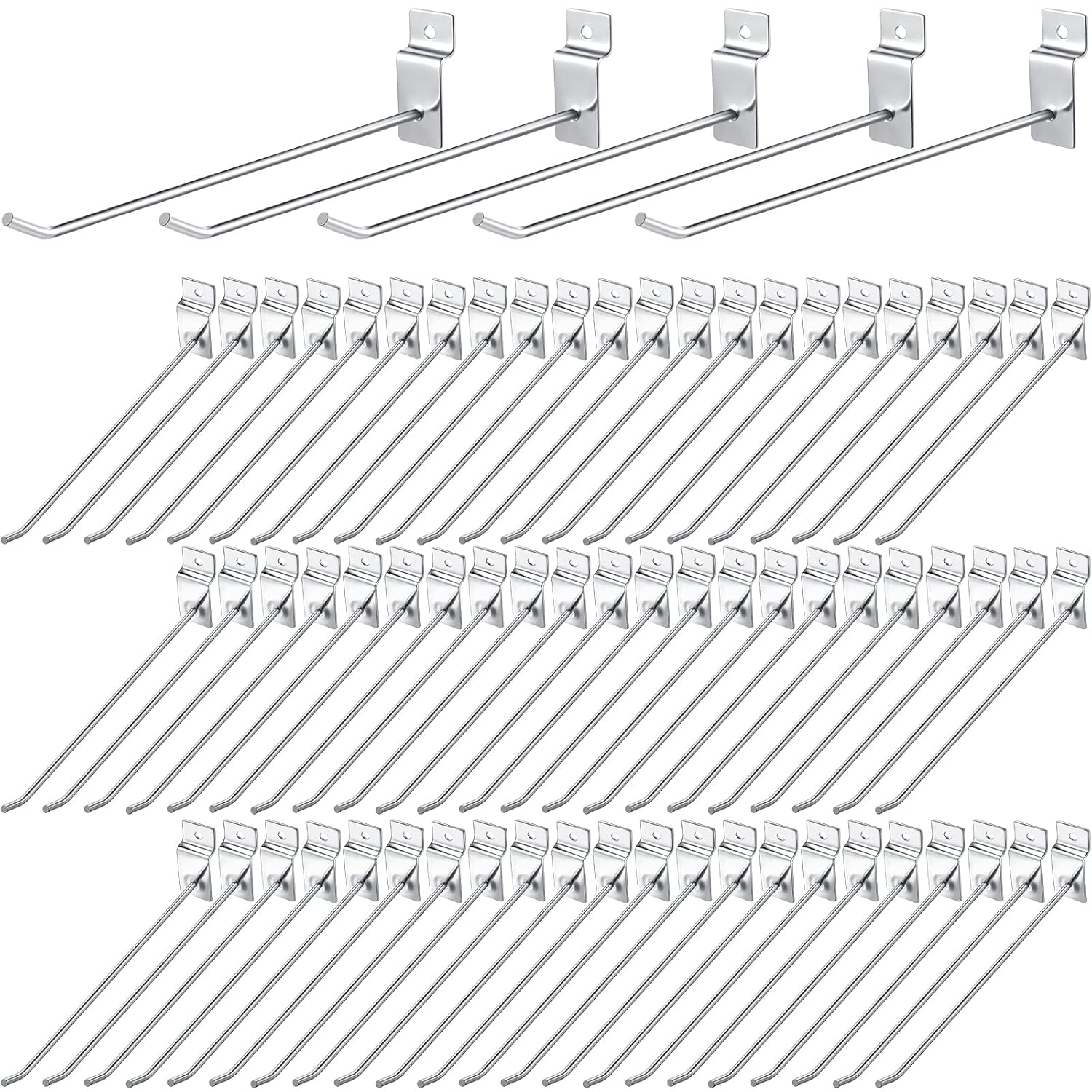 Moxweyeni 100 Pcs Heavy Duty Slatwall Panel Hooks for Display
